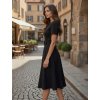 Elegantné midi šaty 62191 black