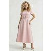 Elegantné midi šaty 62191 pink
