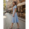 Elegantné midi šaty 62191 blue