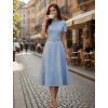 Elegantné midi šaty 62191 blue