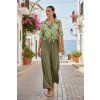 Dámske tenké nohavice 58533/OLIVE