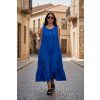 Dámske ľanové šaty 53630/BLUE