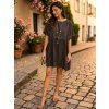 Dámske krátke oversized šaty 59591/CHOCO