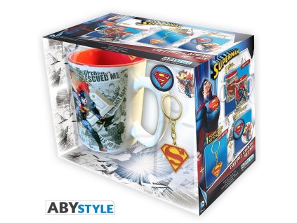 dc comics pck mug keychains badges superman