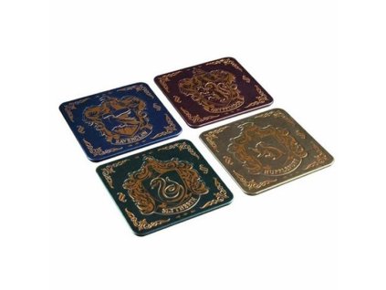 set 4 kovovych podtacku harry potter bradavicke koleje 5055964716653
