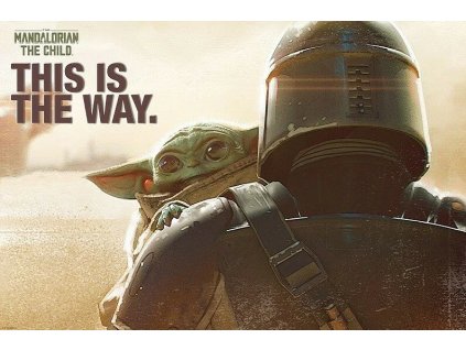 plakat 61x91 5cm star wars the mandalorian