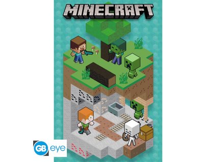 minecraft poster maxi 915x61 into the mine