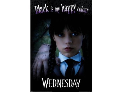 plakat wednesday black is my happy colour