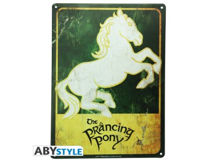 lord of the rings metal plate prancing pony 28x38