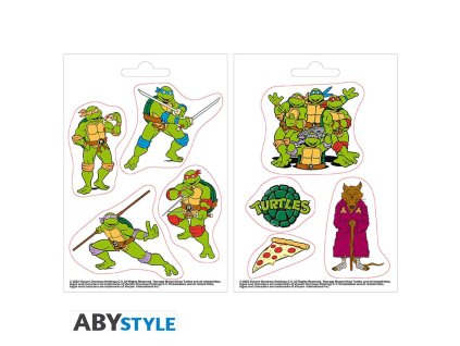 tmnt stickers 16x11cm 2 sheets turtles splinter x5