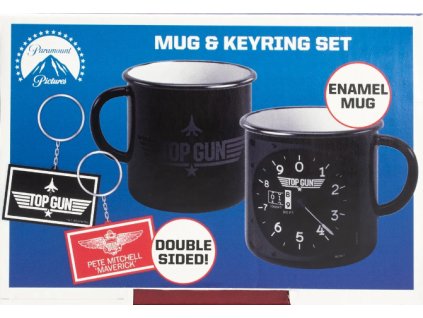 top gun darkovy set hrnek a klicenka