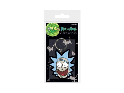 16106 klicenka gumova rick and morty rick crazy smile