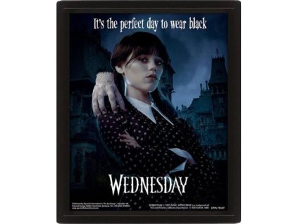 wednesday 3d lenticular framed poster perfect day 26 x 20 cm pyramid international