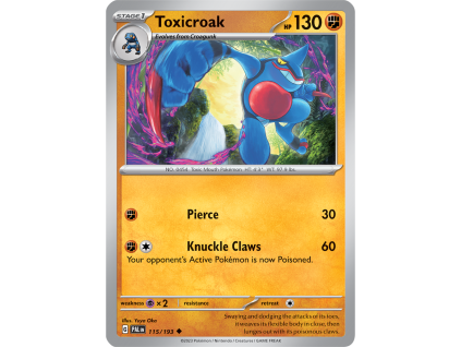 115/279 Toxicroak (Paldea Evolved) (Rarita Reverse Holo)