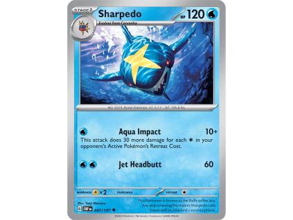 047/230 Sharpedo (Obsidian Flames) (Rarita Reverse Holo)
