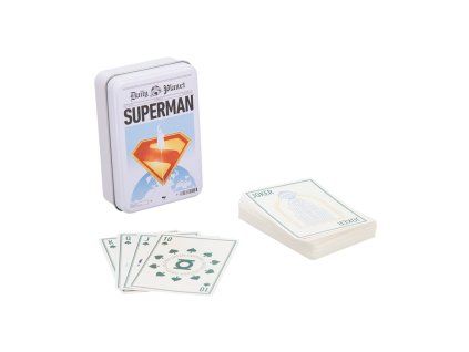 Superman hrací karty  (plechový box)