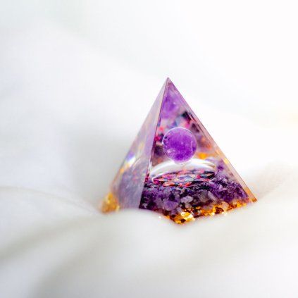 Čakrová pyramída AMETYST 5 cm - RAJ