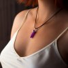 Ametystový set 3: náhrdelník, náramok, kryštál