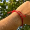 Červený čakrový náramok pre šťastie
