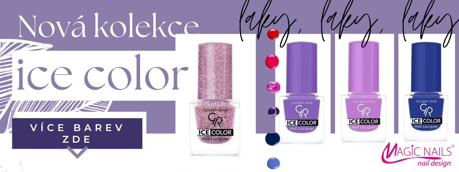 Laky na nehty ICE COLOR GLITER