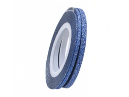 Zdobící páska gliter modrá 1mm