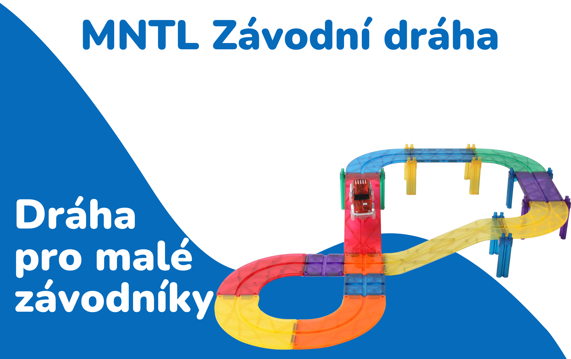 MNTL Car Track Toy – magnetická autodráha, která rozvíjí kreativitu a logiku dětí