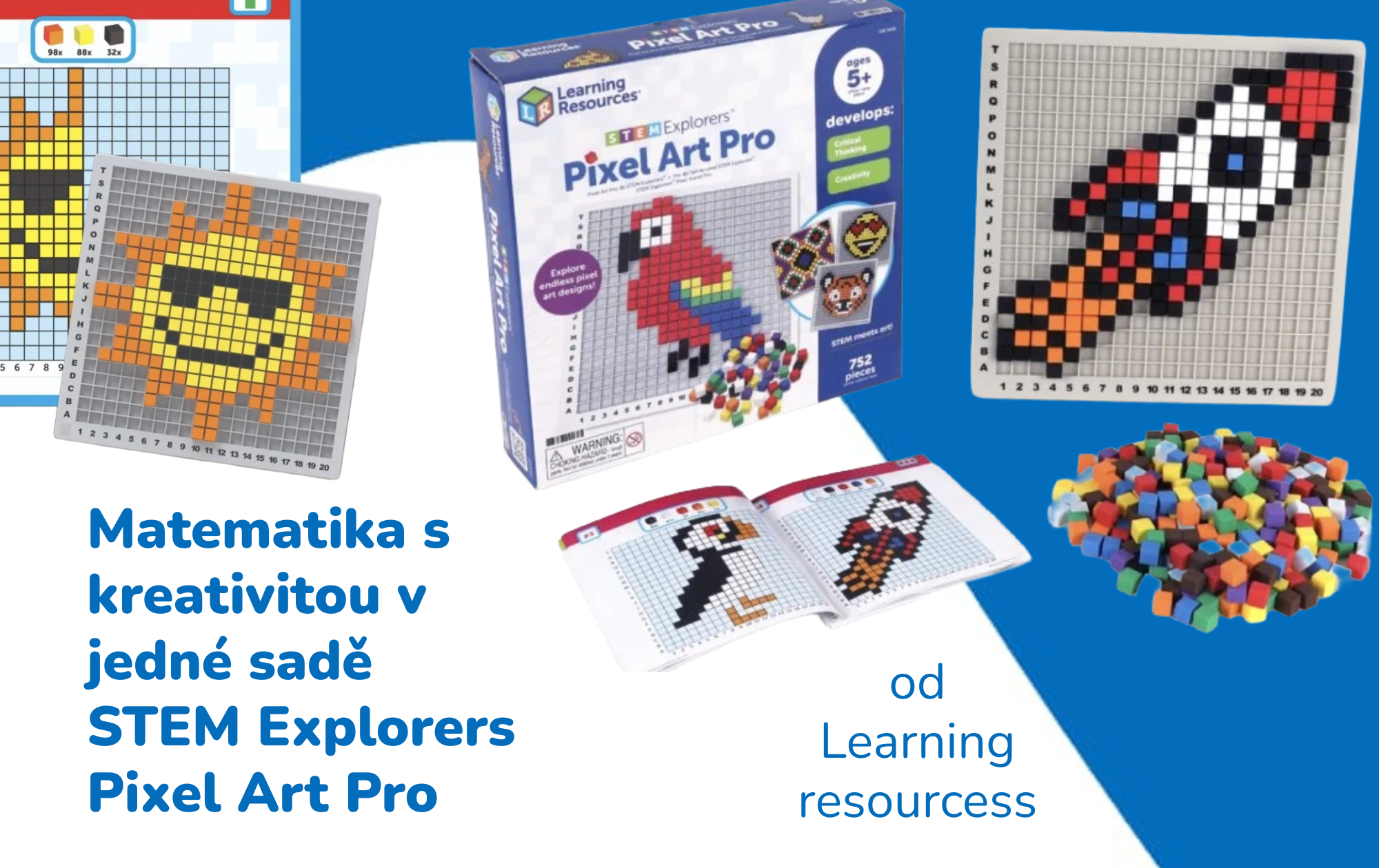 Digitální umění bez obrazovek: Jak se setkává matematika s kreativou v sadě STEM Explorers Pixel Art Pro