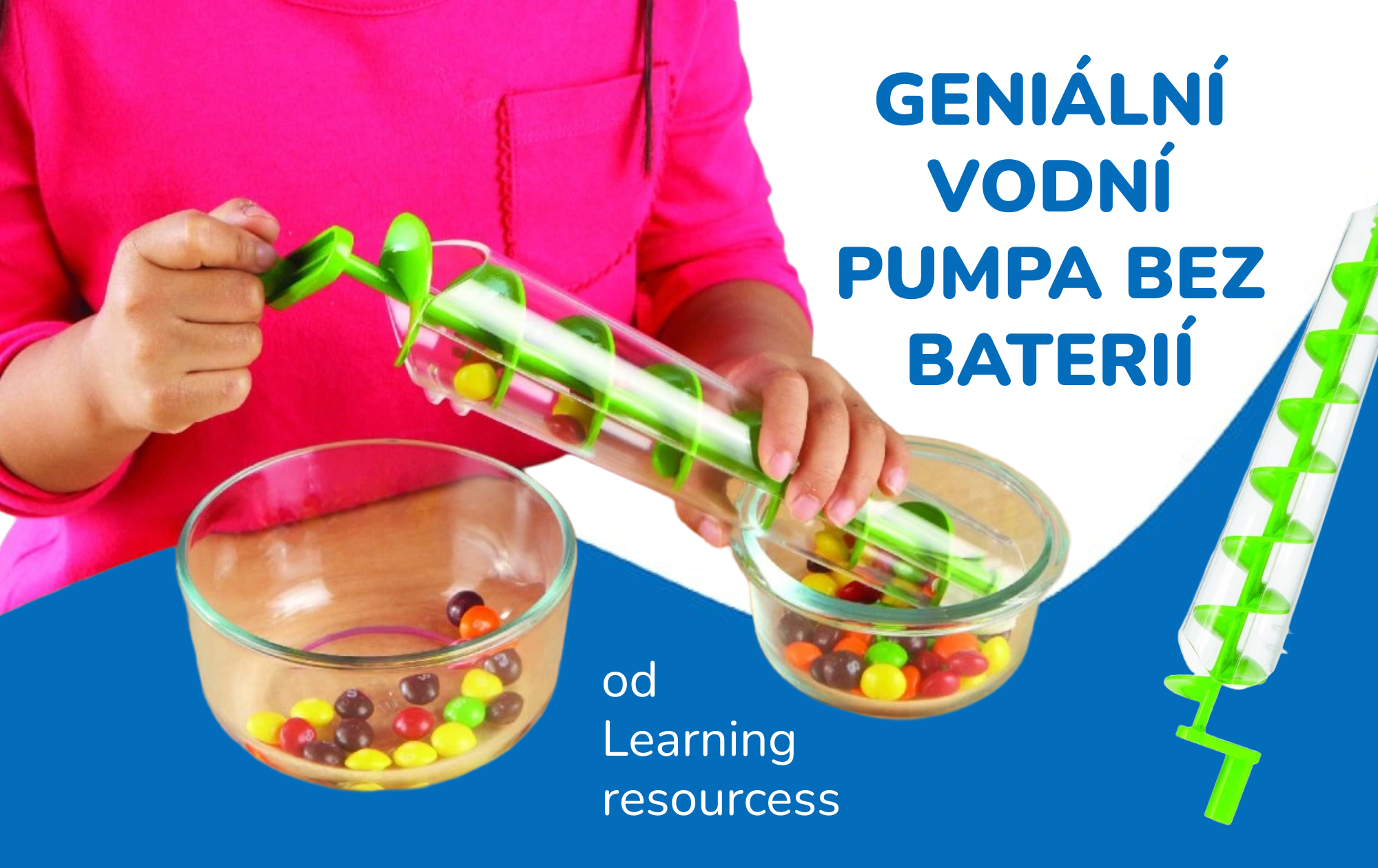 Geniální vodní pumpa bez baterií: Archimédův šroub promění vanu ve vědeckou laboratoř