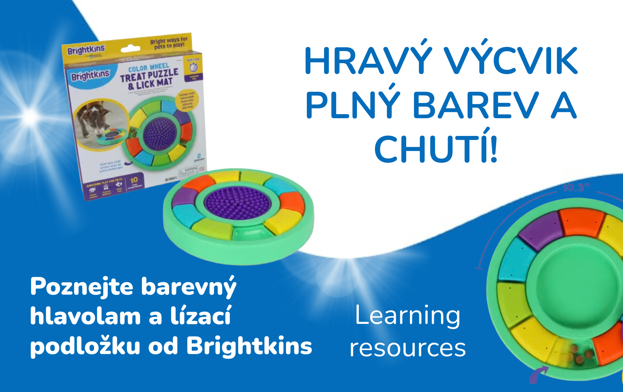 Hravý výcvik plný barev a chutí! Poznejte barevný hlavolam a lízací podložku od Brightkins