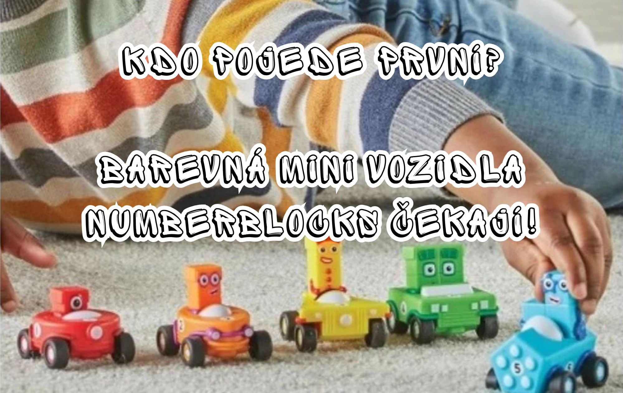 Kdo pojede první? Barevná mini vozidla Numberblocks čekají!