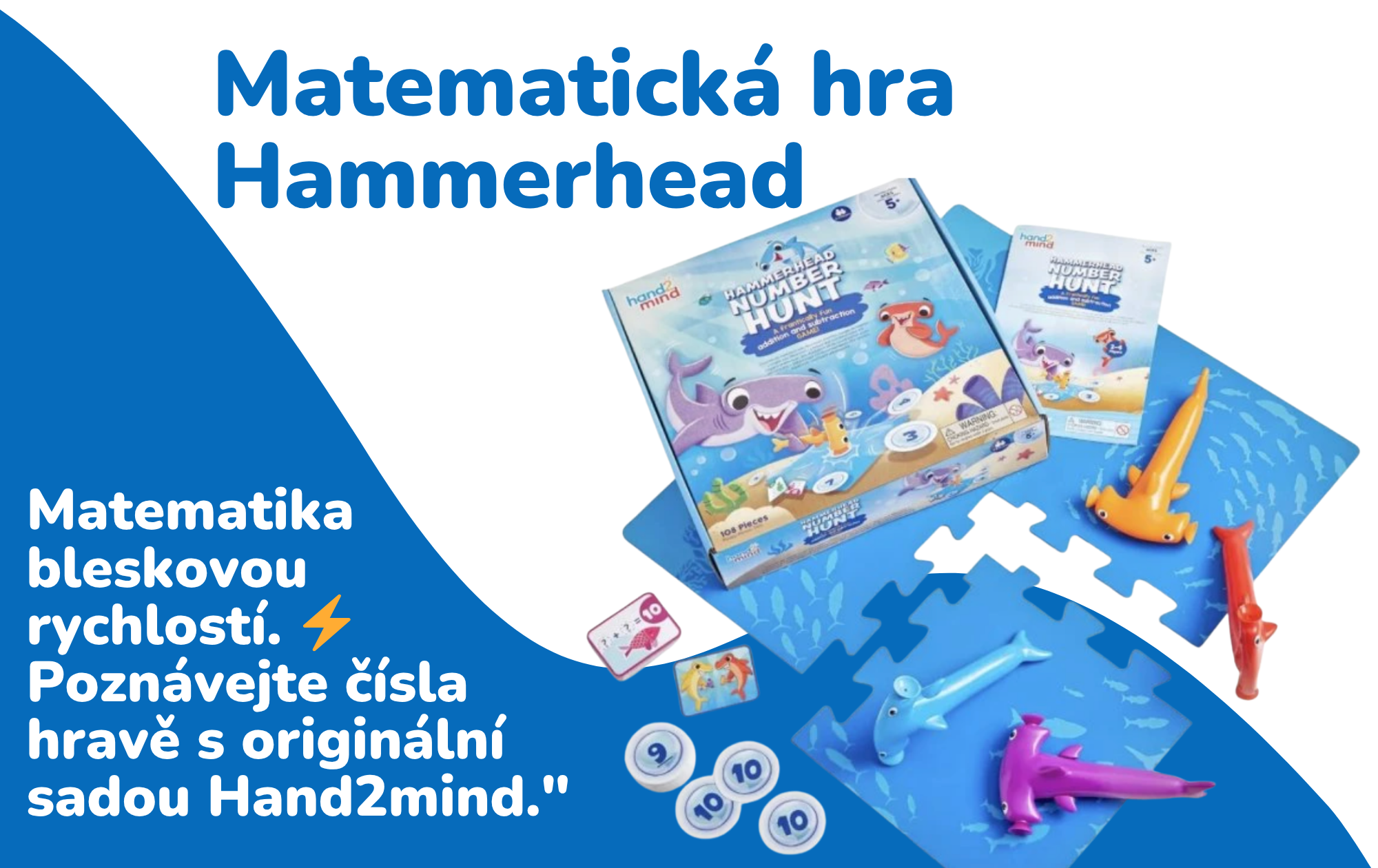 Žádná nuda, jen akce! 🦈 Procvičte postřeh a počítání s kladivouny Hammerhead.