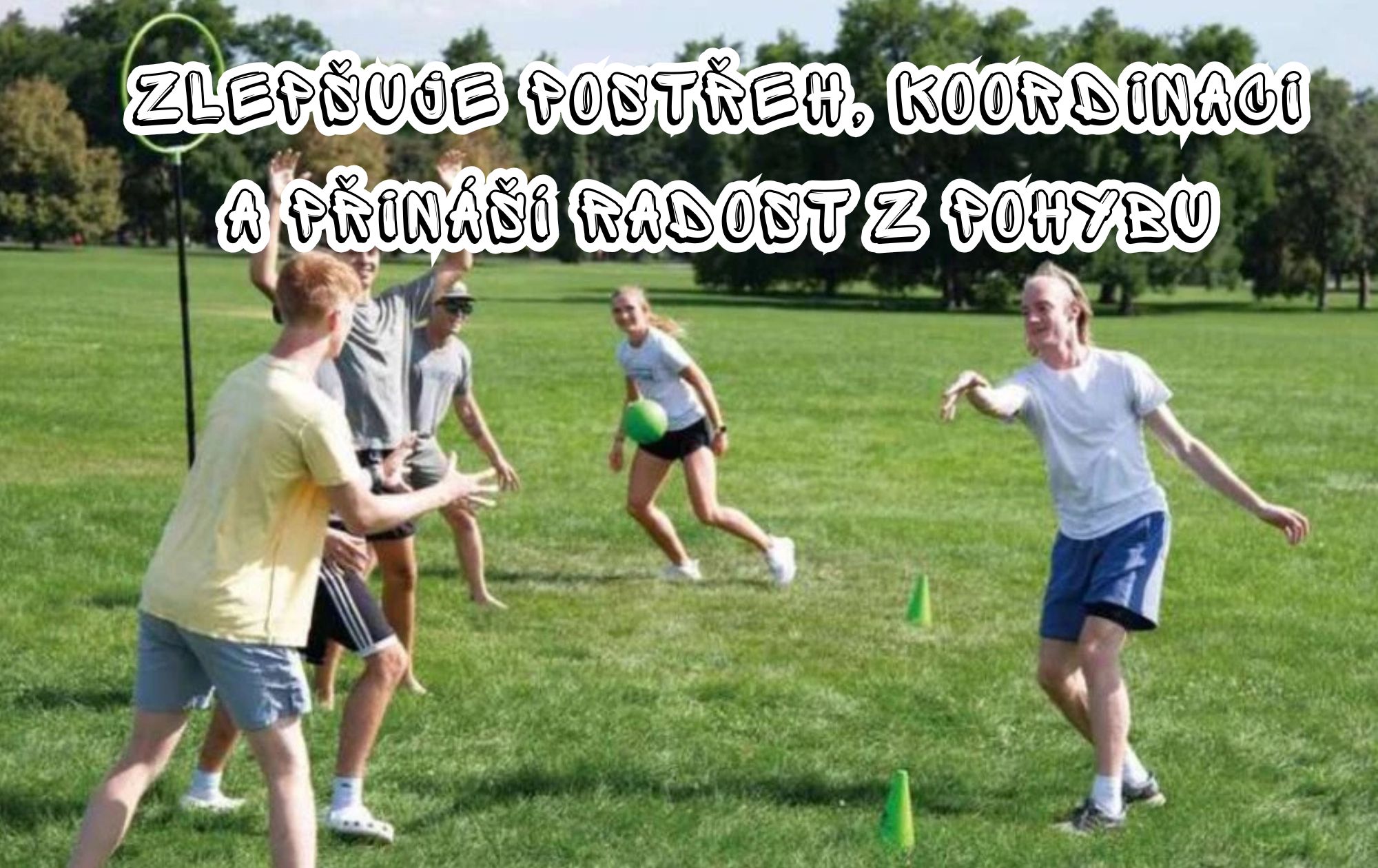 Proč Trelines Bamzball? Rychlá a zábavná míčová hra na zahradu i pláž.