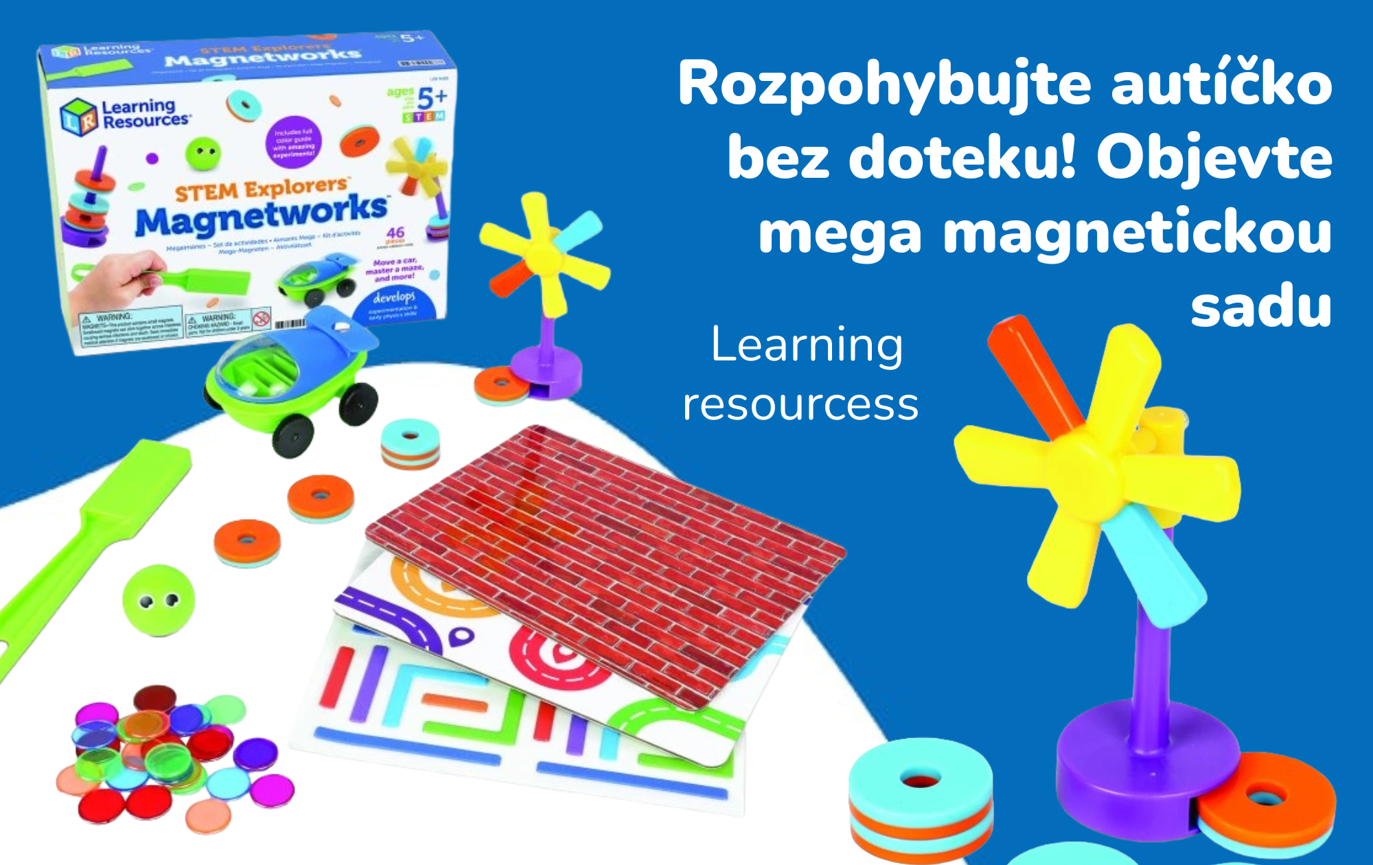 Rozpohybujte autíčko bez doteku! Objevte mega magnetickou sadu od Learning Resources