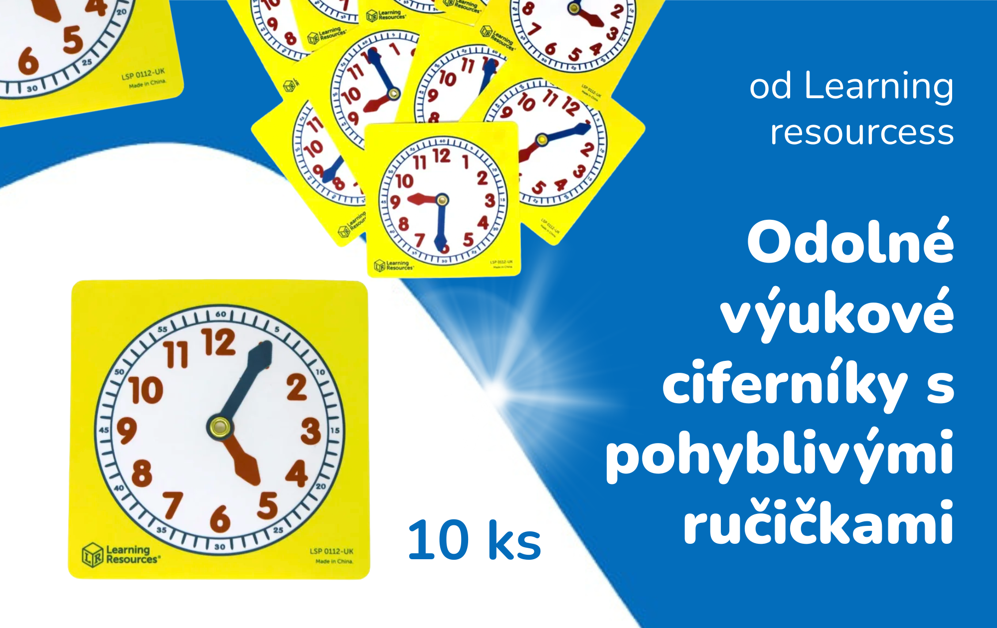 Skvělý pomocník pro výuku hodin v MŠ i ZŠ: Odolné výukové ciferníky s pohyblivými ručičkami