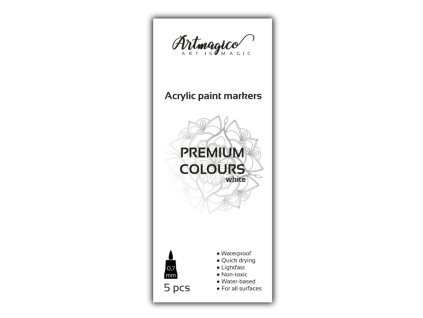 White extra fine tip 5 pcs