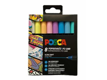 POSCA akrylový popisovač PC-1MR Sada pastelových barev 8 kusů
