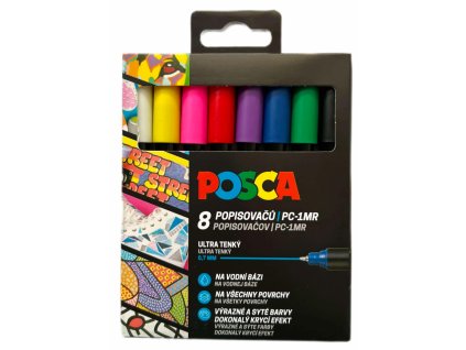 POSCA akrylový popisovač PC-1MR Sada základních barev 8 kusů