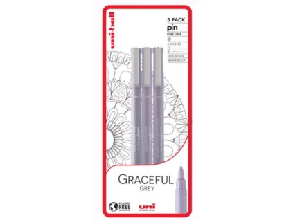 UNI PIN - Graceful Grey sada 3 ks linerů