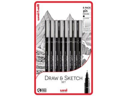 UNI PIN - Draw and Sketch sada 8 ks linerů