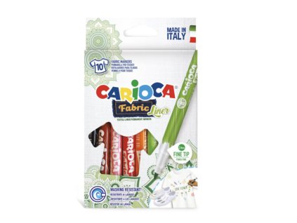 Carioca Fabric Liner fixy na textil 10 ks