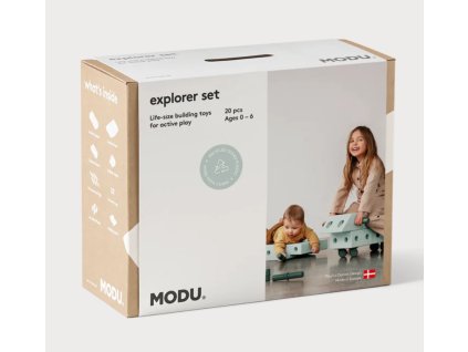 MODU - Stavebnice Explorer Set Ocean Mint / Forest Green