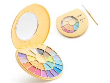 HIMI akvarelové barvy - Semi-Moist - 24 Colours in Pans (Yellow Case, Metallic Edition)