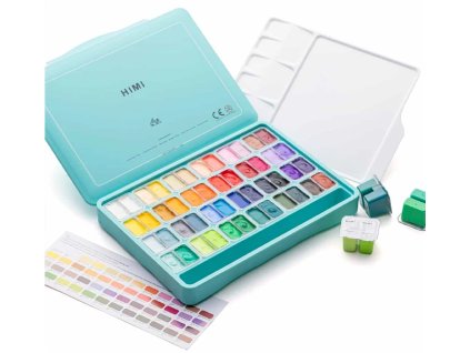 HIMI kvašové barvy -Twin Cup Gouache Set - 48 Colours