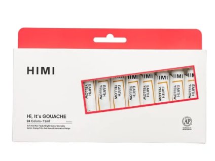 HIMI kvašové barvy - Tube Gouache Set - 24 Colours (12 ml)