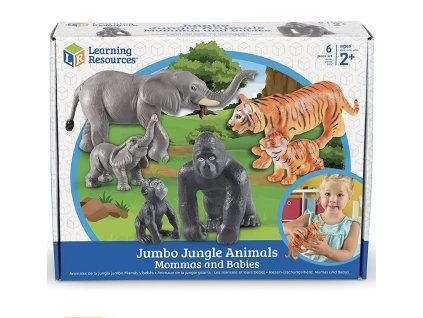 Learning Resources - Jumbo – Zvířátka maminky a mláďata z džungle