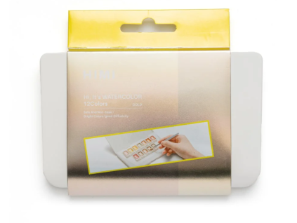 HMYSC243 HIMI Watercolour Set - 12 Colours in Closing Pans