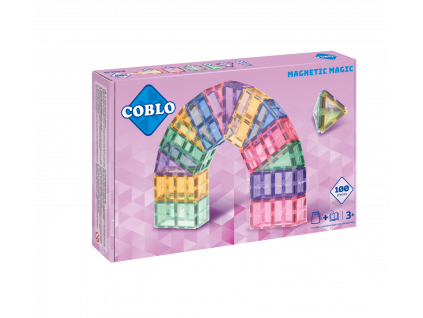 595 coblo magneticka stavebnice 100 dilu pastel