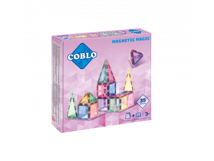 571 coblo magneticka stavebnice 35 dilu pastel