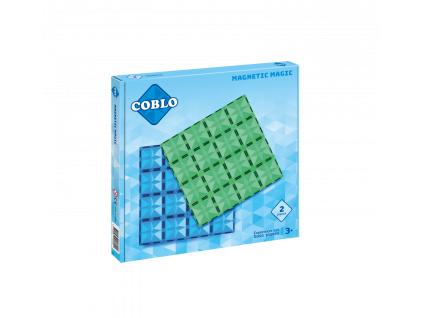 784 coblo magneticka zakladna 2 dily classic modra a zelena