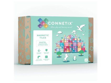 9967 connetix magneticka stavebnice pastelove barvy 120 dilu